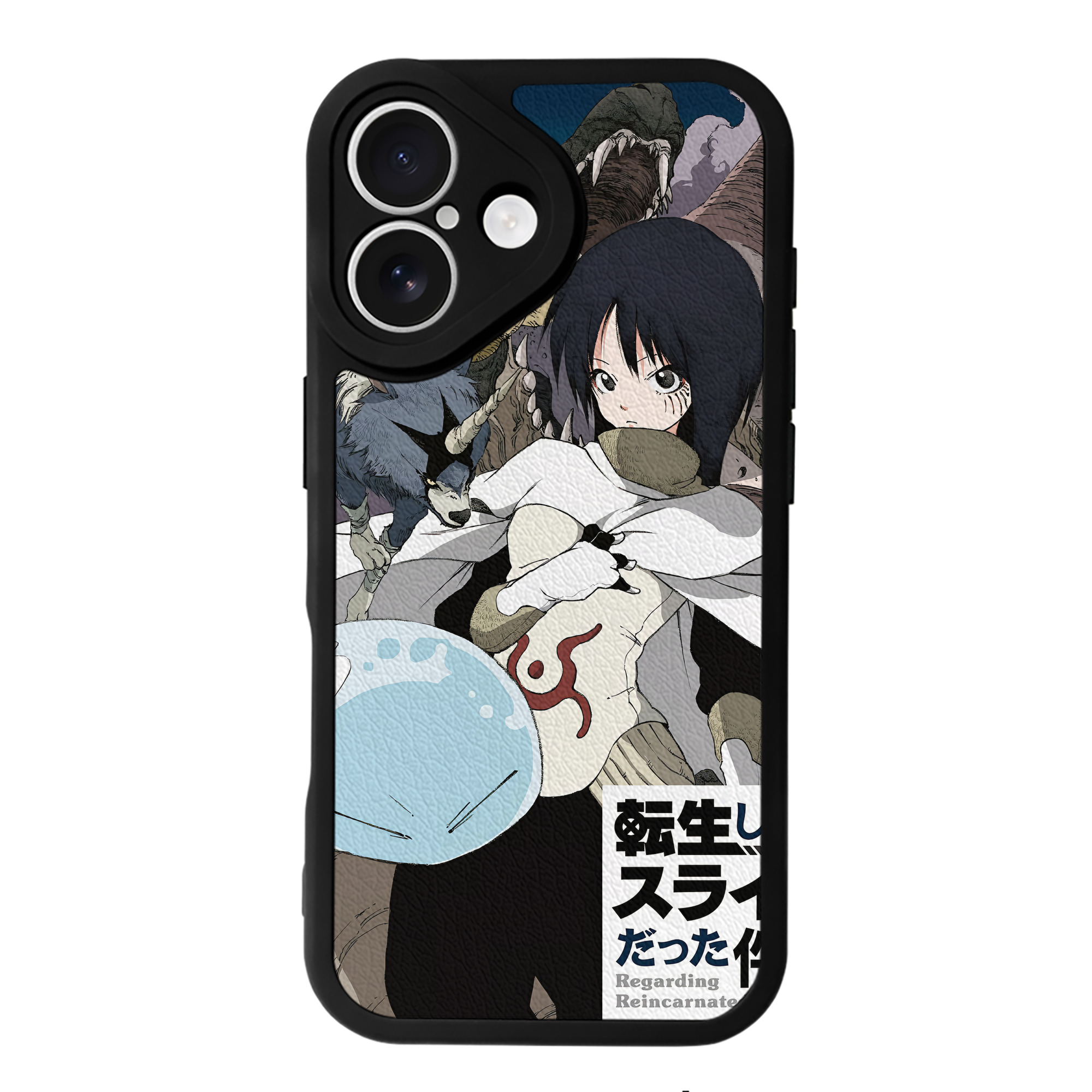 （画像用） 転スラ Regarding Reincarnated to Slime 【iPhone 16シリーズ対応】シリコンスマホケース（レザー調） 材質：シリコン